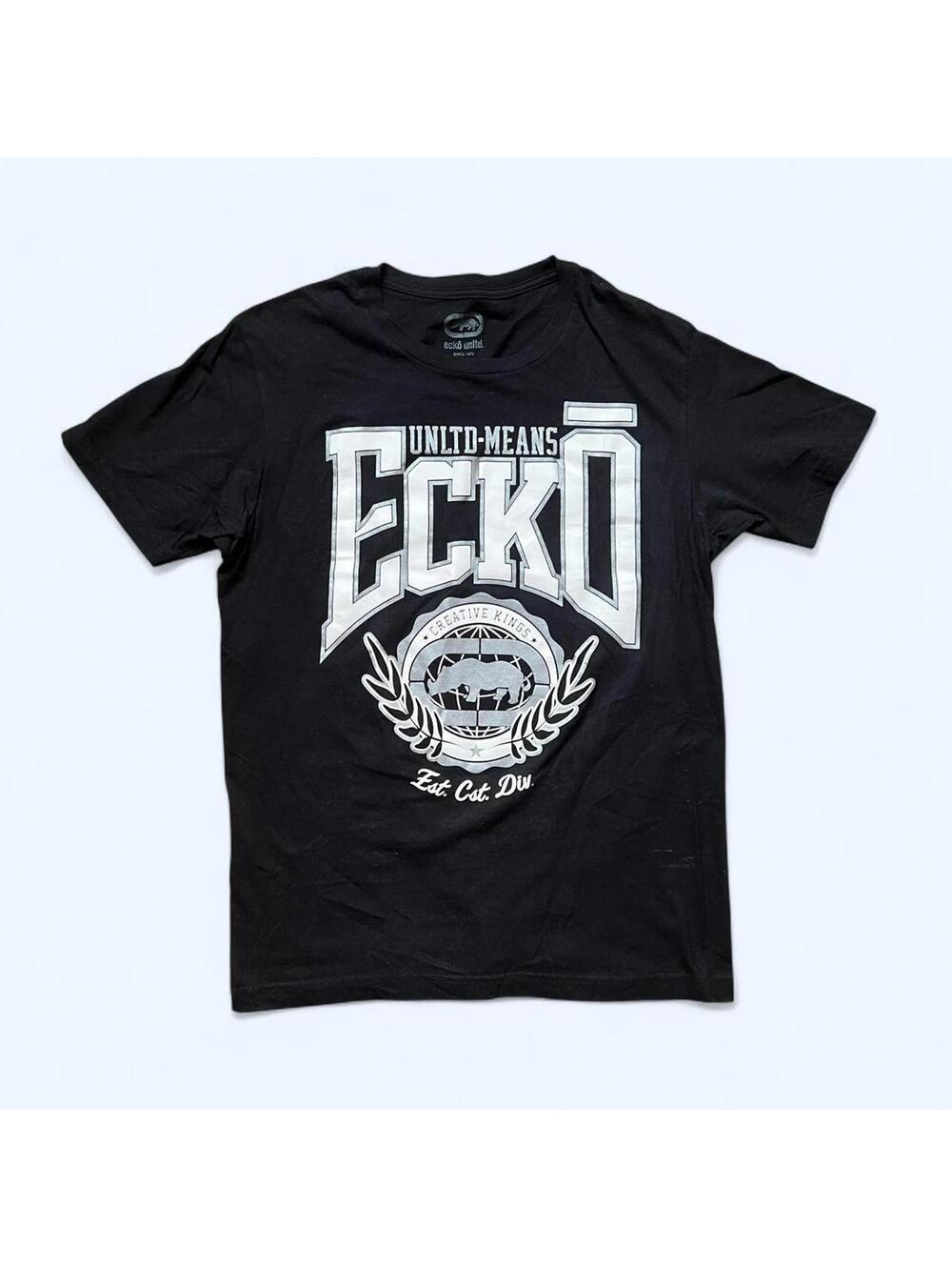 Vintage Y2K Ecko Unltd graphic tee streetwear black Size Large